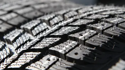 imagem com foco nos sulcos dos pneus