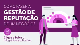 infográfico Gestão da reputação no atendimento ao cliente